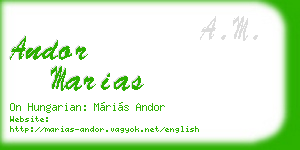 andor marias business card